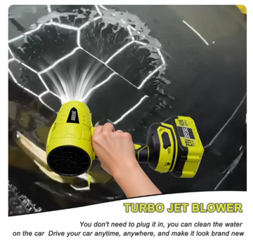 Handheld Cordless Turbo Jet Leaf & Snow Blower, Portable Air Duster for Car Drying