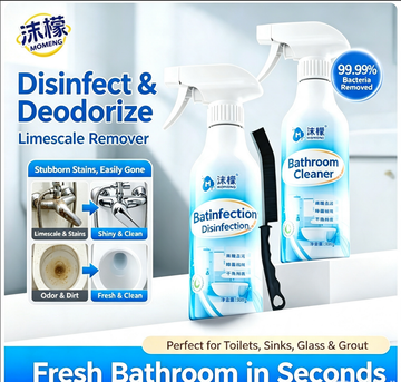 Bathroom Cleaner, Powerful Limescale Remover for Toilets & Glass, Disinfects & Deodorizes