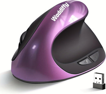 Wireless Ergonomic Vertical Mouse – Silent Click, 6 Buttons, 3 DPI Levels (1000/1200/1600), Right-Handed Small Mouse for Laptop, Desktop, PC, MacBook