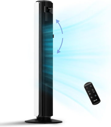 5-Speed Adjustable Angle Quiet Oscillating Fan with 12H Timer