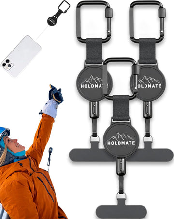 Retractable Phone Tether Lanyard for Outdoor Skiing Hiking Cycling