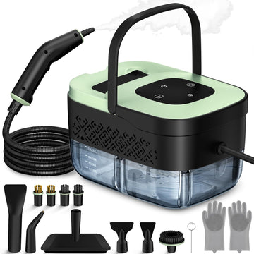 Handheld Portable Steam Cleaner with 16 Accessories for Home and Car Detailing