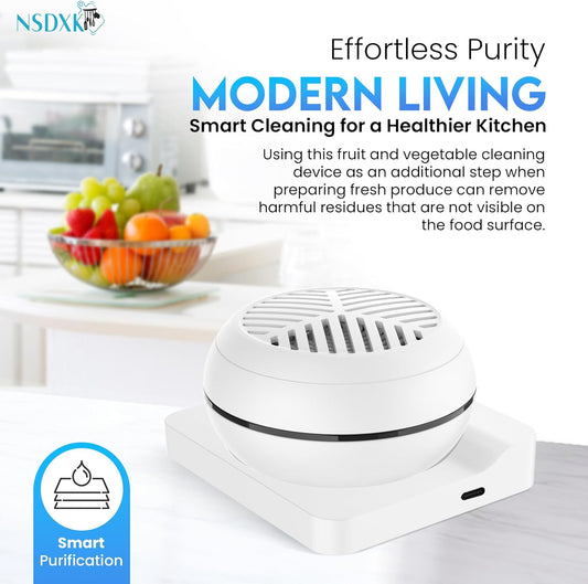 Wireless Portable Fruit Vegetable Washing Machine, USB Veggie Purifier