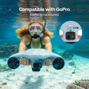 Dual Motor Underwater Scooter Built-in Camera Bracket for Snorkeling & Diving