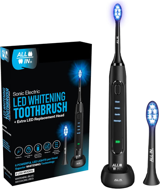 ALL IN LED Sonic Toothbrush – Blue & Red LED, 4 Modes