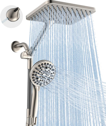 High‑Pressure Dual Filter Shower Head Combo for Hard Water