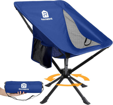 Portable Swivel Foldable Camping Chair 3.8Lbs Quick 8 Second Setup