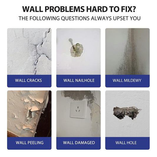 Drywall Repair Kit, 2-Pack Wall Mending Agent with Scraper & Sandpaper