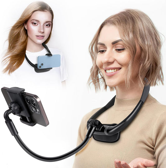 Multi-Functional Neck Cell Phone Mount for POV Selfie & Bed Watching