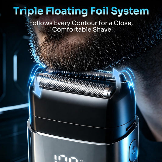 Mini Electric Foil Shaver for Men, Rechargeable