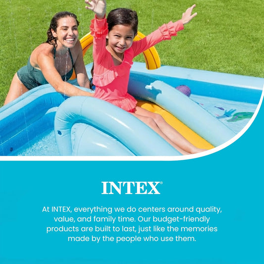 Intex Jungle Adventure Inflatable Play Center Kids Water Slide Kiddie Pool