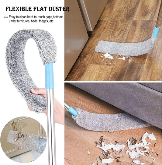 Extendable Microfiber Gap Duster with Telescopic Pole for Household Deep Cleaning