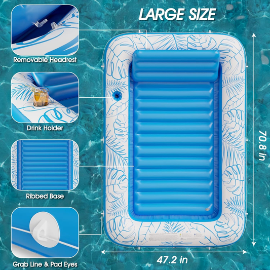 Jasonwell 4-in-1 Inflatable Tanning Pool Lounger | Water-Filled Float for Adults & Kids