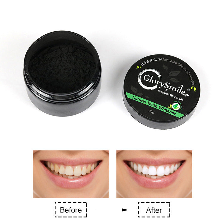 Active carbon toothpaste bamboo charcoal black toothpaste baking soda bright white toothpaste clean oral cavity to remove stains tooth powder